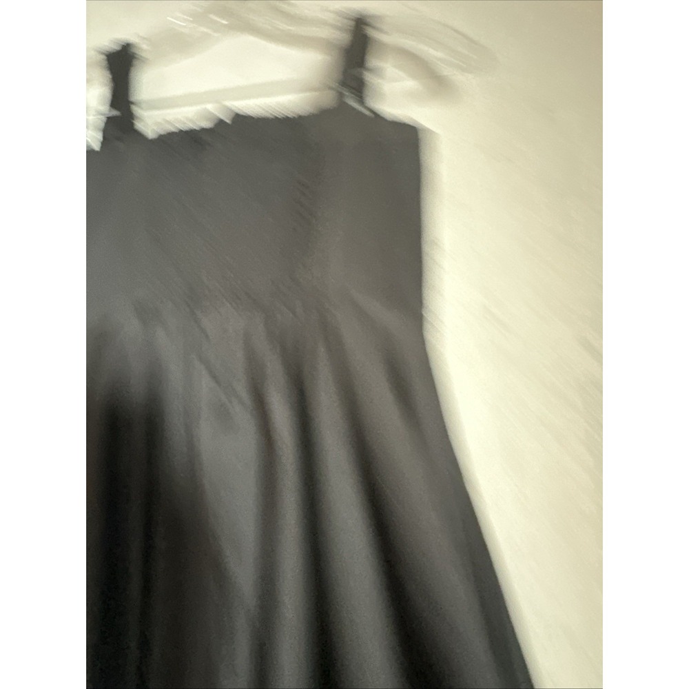 Anthropologie Mare Mare Black Corset Poplin Cotton Flounced Midi Dress | Sz: XS - Picture 10 of 12